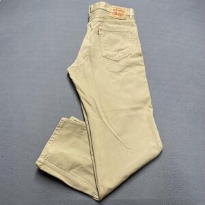 VTG Levis 550 Jeans Mens‎ 36x32 Khaki Relaxed Fit Tapered Leg Cotton Twill Beige